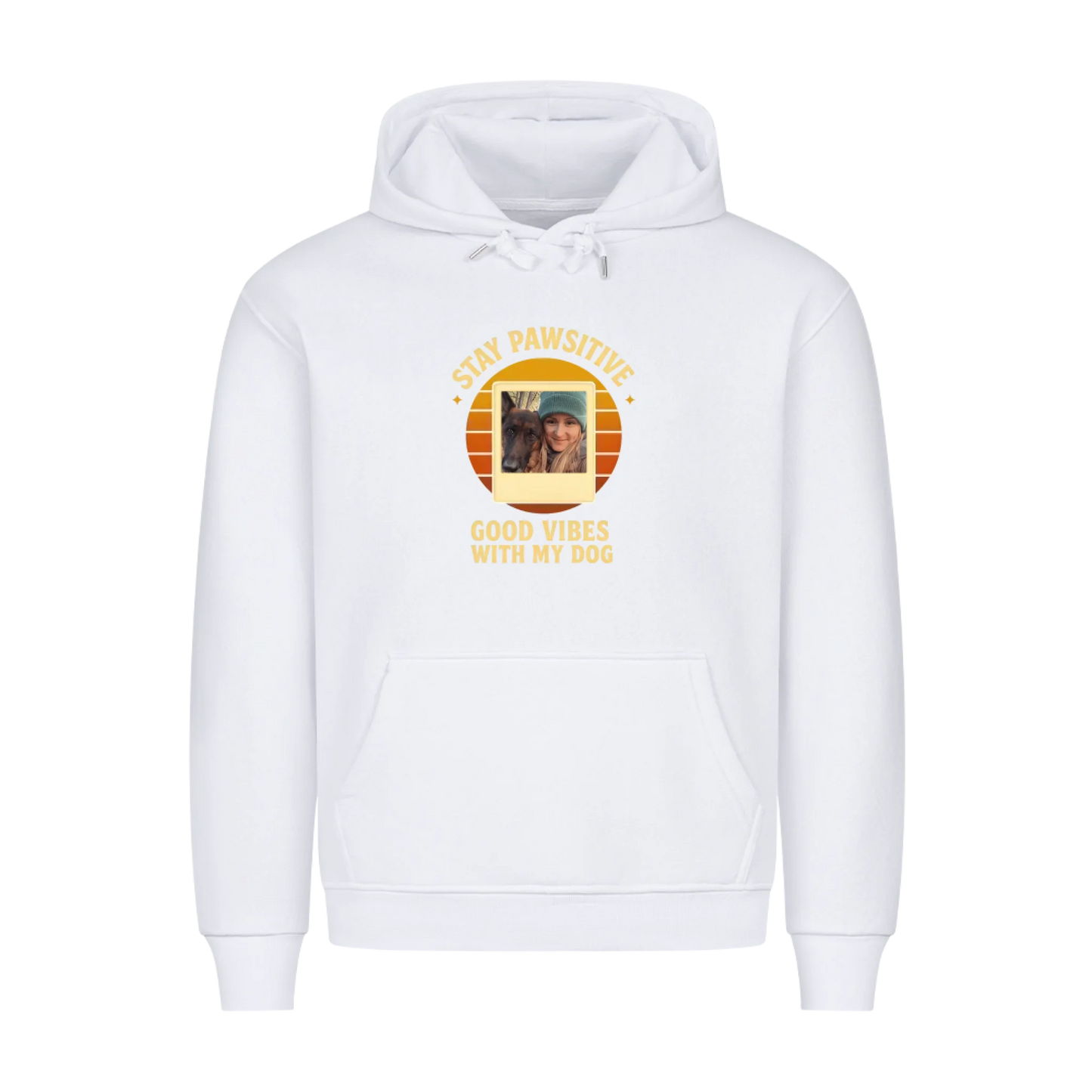Stay pawsitive - Dog Hoodie (personalisierbar)