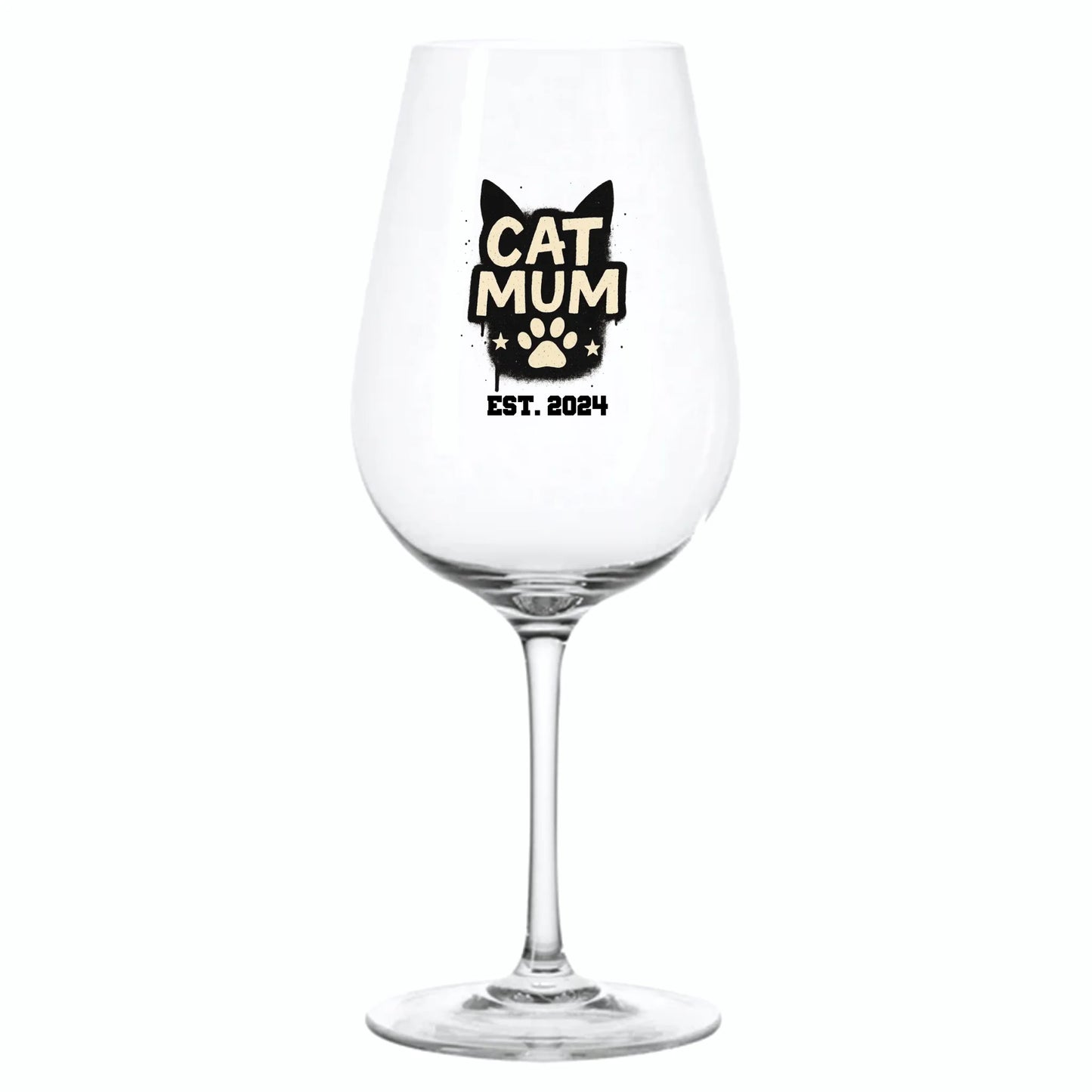 Weinglas "cat mum"