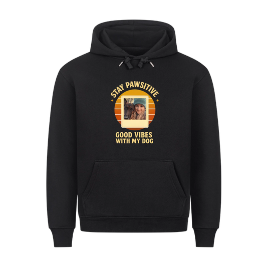 Stay pawsitive - Dog Hoodie (personalisierbar)