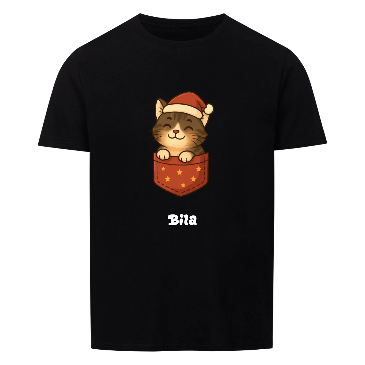 Dein Haustier als Cartoon Weihnachtsmann (T-Shirt unisex)