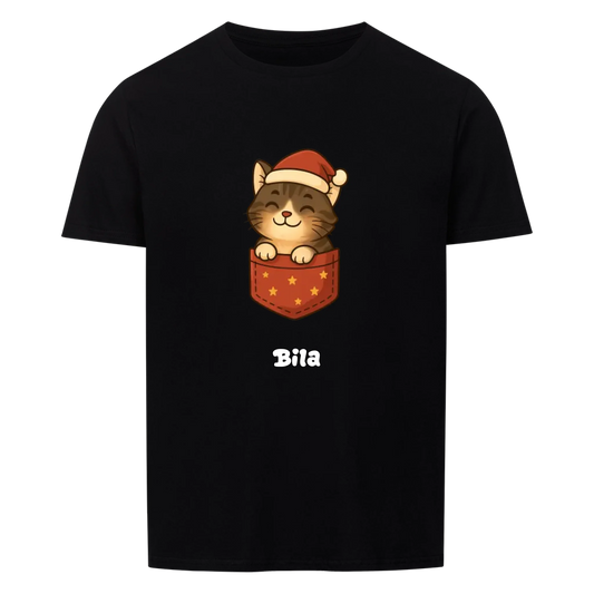 Dein Haustier als Cartoon Weihnachtsmann (T-Shirt unisex)