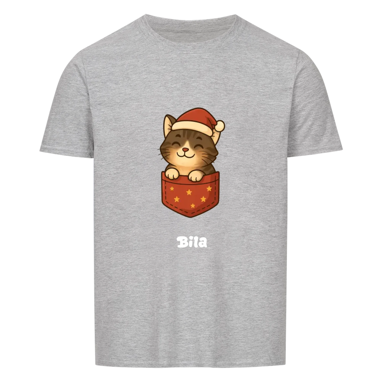 Dein Haustier als Cartoon Weihnachtsmann (T-Shirt unisex)