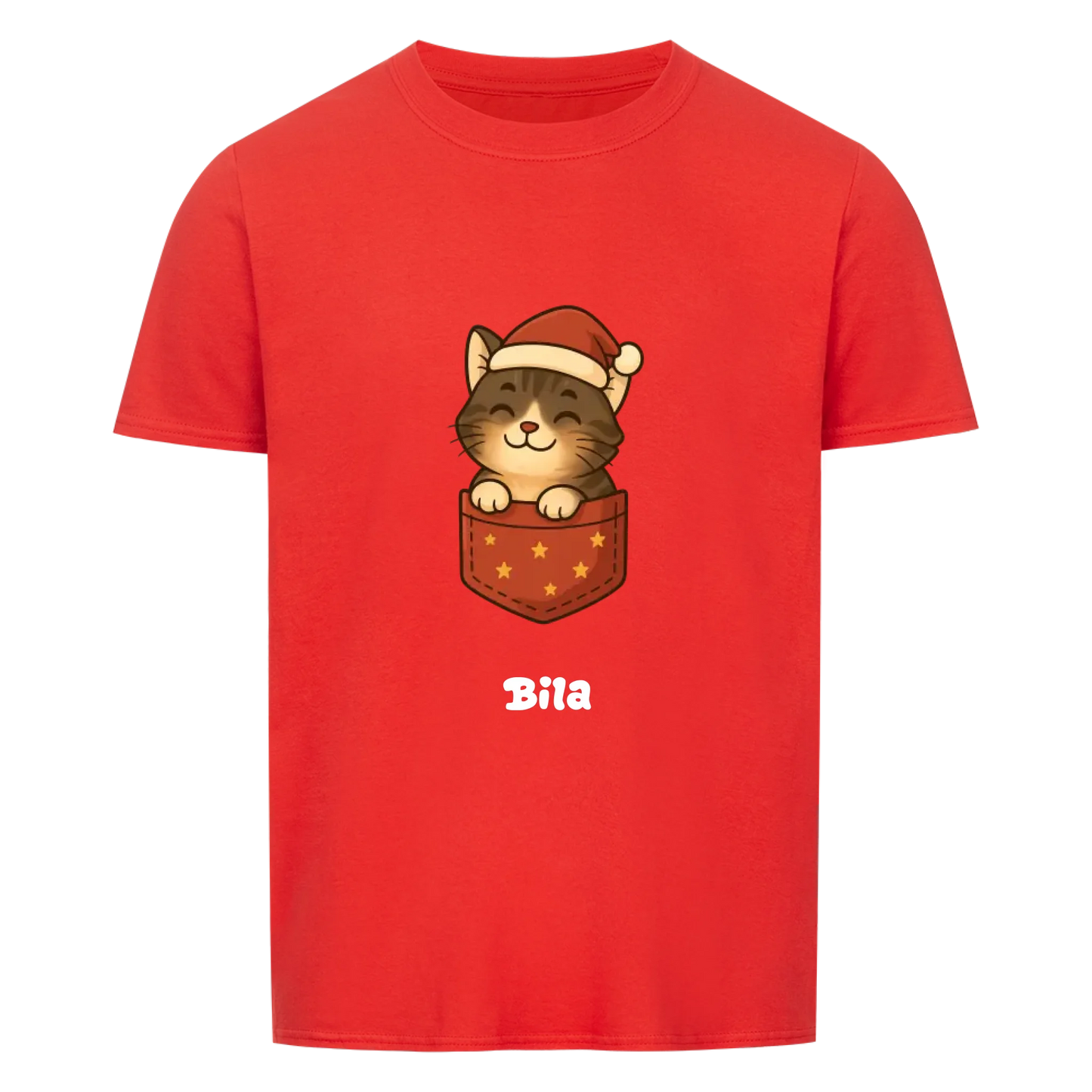 Dein Haustier als Cartoon Weihnachtsmann (T-Shirt unisex)