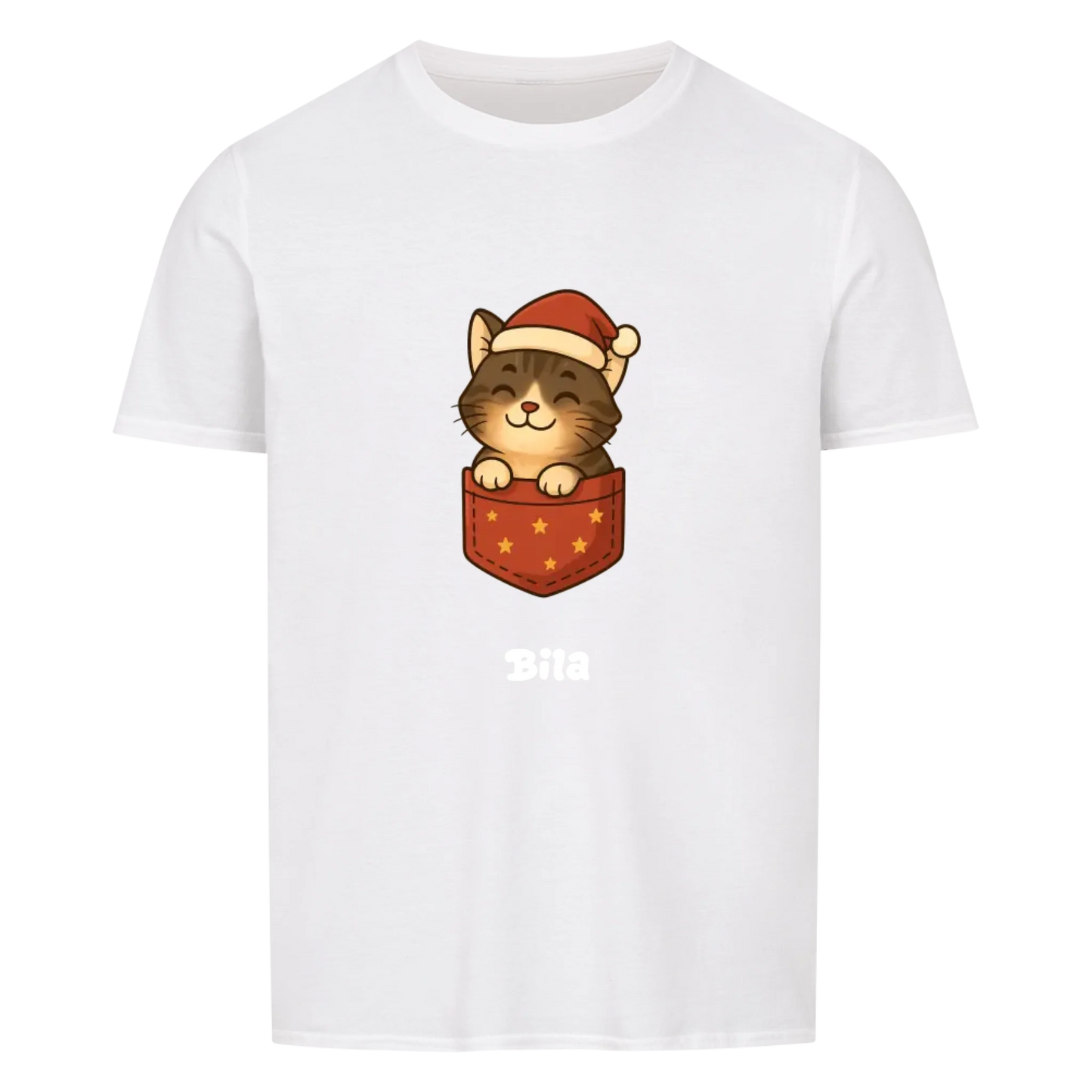 Dein Haustier als Cartoon Weihnachtsmann (T-Shirt unisex)